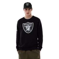 Bluza Las Vegas Raiders NOS NFL Crew. Czarne bluzy New Era, m, bez wzorów, bez kaptura. Za 299.50 zł.