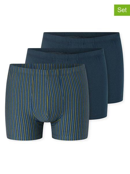 Schiesser Bokserki (3 pary) w kolorze granatowym rozmiar: XXL. Niebieskie bokserki Schiesser, xxl, bez wzorów. Za 93.29 zł.