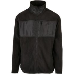 Męska Kurtka Z Mikropolaru Z Kontrastowym Panelem. Szare kurtki Urban Classics, na zimę, m, bez wzorów, bez kaptura. Za 178.99 zł.