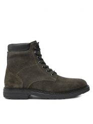 Tommy Hilfiger Kozaki Outdoor Suede FM0FM05193 Zielony. Zielone kozaki Tommy Hilfiger, bez wzorów, ze skóry, bez zapięcia. Za 799.99 zł.