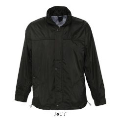 Windbreaker Sol's Mistral. Czarne kurtki przeciwdeszczowe SOL'S, m, bez wzorów, bez kaptura. Za 209.50 zł.