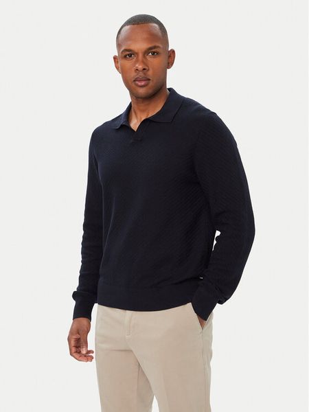 BOSS Sweter H-Lomarino 50565511 Granatowy Regular Fit. Niebieskie swetry rozpinane Boss, m, bez wzorów, z bawełny, bez kołnierzyka, bez ramiączek. Za 749.99 zł.