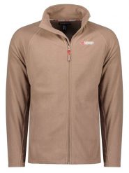Geographical Norway Kurtka polarowa "Tug" w kolorze szarobrązowym rozmiar: L. Brązowe kurtki Geographical Norway, l, bez wzorów, z materiału, bez kaptura. Za 74.99 zł.