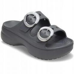Sandały Dla Dorosłych Crocs Saturday Platform Dipped Buckle Sandal. Brązowe sandały Crocs, z materiału, bez zapięcia. Za 289.99 zł.