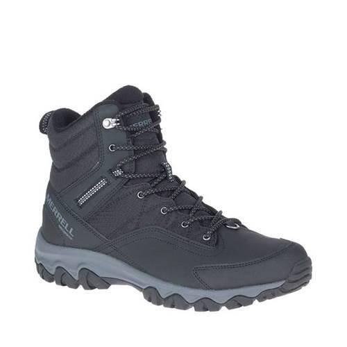 Buty trekkingowe męskie Merrell Thermo Akita Mid WP. Szare trekkingi Merrell, bez wzorów, z materiału, za kostkę, bez zapięcia. Za 586.00 zł.