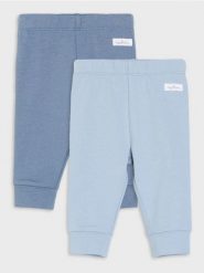 Bawełniane legginsy 2 pack - niebieski. Niebieskie legginsy długie sportowe Sinsay, m, bez wzorów, z bawełny. Za 19.99 zł.