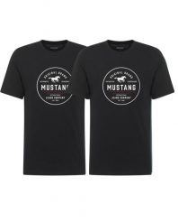 2 - PAK Męski T-Shirt Mustang Style Alex Black 1017333 4142. Czarne t-shirty Mustang, m, bez wzorów, z bawełny, bez kołnierzyka, bez ramiączek. W wyprzedaży za 99.99 zł.