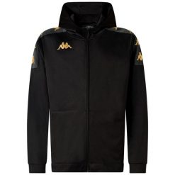 Kurtka z dresu Kappa Grevolo. Czarne kurtki Kappa, bez wzorów, z dresówki, bez kaptura. Za 285.50 zł.