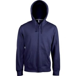 Bluza z kapturem na zamek błyskawiczny Kariban. Niebieskie bluzy z kapturem KARIBAN, m, bez wzorów, z bawełny, z kapturem. Za 219.00 zł.