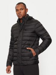 Geox Kurtka puchowa Warrens M4625E T3146 F9000 Czarny Regular Fit. Czarne kurtki Geox, m, bez wzorów, z puchu, bez kaptura. Za 559.99 zł.