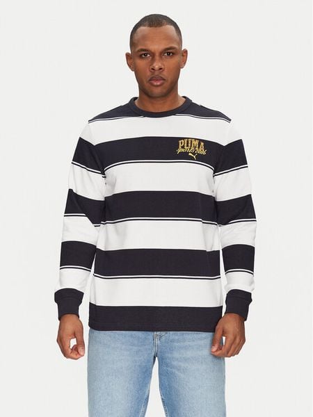 Puma Bluza Class Striped 684647 Granatowy Regular Fit. Niebieskie bluzy Puma, m, bez wzorów, z bawełny, bez kaptura. Za 139.99 zł.