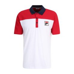 Koszulka polo męska FILA Lianshan Blocked. Białe koszulki polo Fila, m, bez wzorów, bez kołnierzyka, bez ramiączek. Za 149.99 zł.