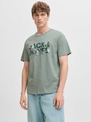 Jack & Jones Koszulka "Jjgeplas" w kolorze zielonym rozmiar: L. Zielone bezrękawniki Jack & Jones, l, bez wzorów, z bawełny, bez kołnierzyka, bez ramiączek. Za 48.39 zł.