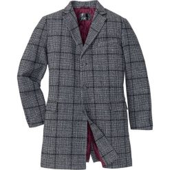 Krótki płaszcz z domieszką wełny bonprix szaro-czarny w kratę. Płaszcze marki bonprix. Za 169.99 zł.