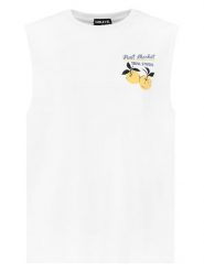 Sublevel Top w kolorze białym rozmiar: XL. Białe bezrękawniki Sublevel, xl, bez wzorów, z bawełny, bez kołnierzyka, bez ramiączek. Za 43.99 zł.