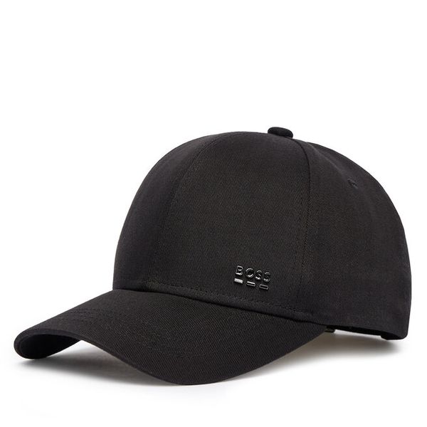 Czapka z daszkiem BOSS. Czarne czapki z daszkiem Boss, bez wzorów. Za 179.99 zł.