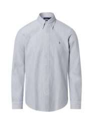 Polo Ralph Lauren Męska koszula bawełniana Mężczyźni Modern Fit Bawełna szary|biały w paski, S. Białe koszule Polo Ralph Lauren, m, bez wzorów, z bawełny, bez kołnierzyka, bez ramiączek. Za 729.95 zł.