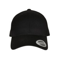 Czapka typu snapback z zakrzywionym daszkiem Flexfit Premium. Czarne czapki z daszkiem FLEXFIT, bez wzorów. Za 129.50 zł.