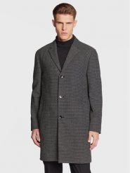 Calvin Klein Płaszcz wełniany Statement K10K109952 Czarny Regular Fit. Czarne płaszcze CALVIN KLEIN, na zimę, m, bez wzorów, z bawełny, bez kaptura. Za 1,999.00 zł.