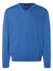 Maerz Muenchen Wełniany sweter w kolorze niebieskim rozmiar: 56. Niebieskie swetry nierozpinane Maerz Muenchen, bez wzorów, z wełny, bez kołnierzyka, bez ramiączek. Za 217.99 zł.