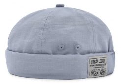 Letnia Czapka Dokerka (Leonka) - Pako Jeans - Niebiesko-Szara. Szare czapki zimowe Pako Jeans, bez wzorów, z bawełny. Za 49.99 zł.