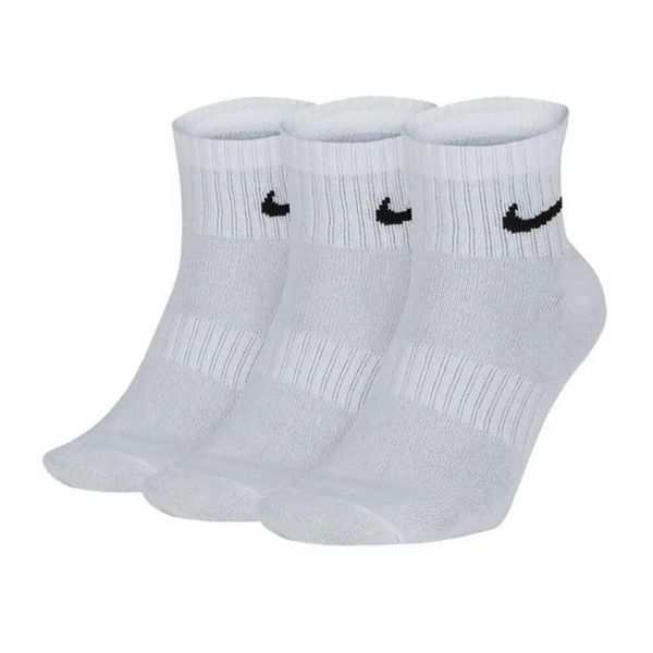 Męskie Lekkie Skarpetki Na Co Dzień (zestaw 3 Sztuk). Białe skarpety Nike, bez wzorów, z bawełny. Za 63.00 zł.