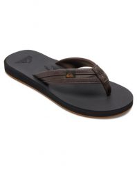 Sandały dla Mężczyzn CARVER SQUISH. Brązowe sandały Quiksilver, z gumy, bez zapięcia. Za 129.99 zł.