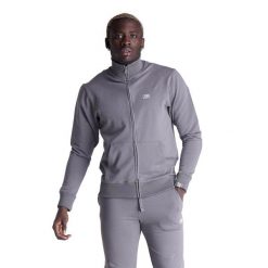 Bluza z bawełna z zamek błyskawiczny na czas wolny. Szare bluzy LEONE 1947 APPAREL, bez wzorów, z bawełny, bez kaptura. W wyprzedaży za 134.59 zł.