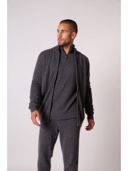 Perfect Cashmere Kaszmirowy kardigan "Cody" w kolorze antracytowym rozmiar: XL. Czarne swetry rozpinane Perfect Cashmere, xl, bez wzorów, z kaszmiru, bez kołnierzyka, bez ramiączek. Za 434.99 zł.