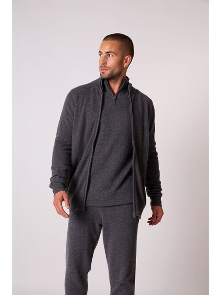 Perfect Cashmere Kaszmirowy kardigan "Cody" w kolorze antracytowym rozmiar: XL. Czarne swetry rozpinane Perfect Cashmere, xl, bez wzorów, z kaszmiru, bez kołnierzyka, bez ramiączek. Za 434.99 zł.