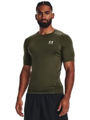 Under Armour Koszulka sportowa "HG Armour Comp" w kolorze khaki rozmiar: M. Brązowe t-shirty sportowe Under Armour, bez wzorów, z materiału, bez ramiączek, outdoorowe. Za 100.95 zł.