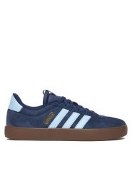 Adidas Sneakersy Vl Court 3.0 JP7537 Granatowy. Niebieskie buty sportowe casual Adidas, bez wzorów, z nubiku, bez zapięcia. Za 299.99 zł.