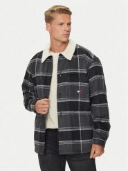 Tommy Jeans Kurtka przejściowa Sherpa DM0DM19652 Czarny Regular Fit. Czarne kurtki Tommy Jeans, m, bez wzorów, z jeansu, bez kaptura. Za 399.99 zł.