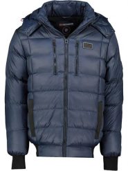 Geographical Norway Kurtka pikowana "Baptise" w kolorze granatowym rozmiar: S. Niebieskie kurtki Geographical Norway, s, bez wzorów, prążkowane, bez kaptura. Za 209.82 zł.