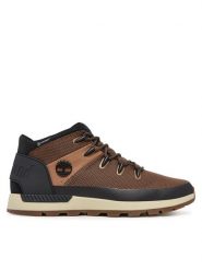 Timberland Trzewiki Sprint Trekker Mid Lc Waterproof TB0A6CRBEJU1 Brązowy. Brązowe botki sznurowane Timberland, bez wzorów, z materiału, bez obcasa, bez zapięcia. Za 549.99 zł.