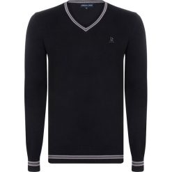 Sweter w kolorze czarnym. Czarne swetry nierozpinane Giorgio Di Mare, m, bez wzorów, z bawełny, bez kołnierzyka, bez ramiączek. W wyprzedaży za 139.95 zł.