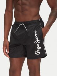 Pepe Jeans Szorty kąpielowe Logo PMB10419 Czarny Regular Fit. Czarne kąpielówki Pepe Jeans, m, bez wzorów, z jeansu. Za 209.99 zł.