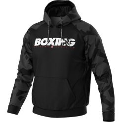 Bluza sportowa męska Extreme Hobby BOLD BOXING poliestrowa z Kapturem. Czarne bluzy z kapturem EXTREME HOBBY, l, bez wzorów, z poliesteru, z kapturem. Za 209.00 zł.