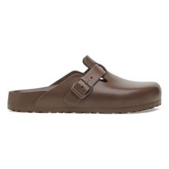 Klapki Birkenstock Boston Eva 1027386 brązowe. Brązowe klapki z materiału. Za 467.97 zł.