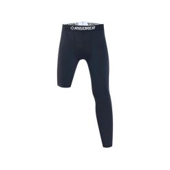 Legginsy na lewą nogę Rigorer. Czarne legginsy długie sportowe RIGORER, l, bez wzorów, z materiału, na fitness i siłownię. Za 189.00 zł.