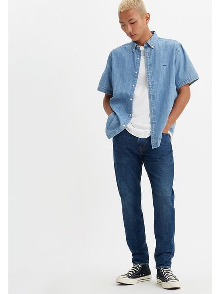 Levi's Dżinsy - Slim fit - w kolorze granatowym rozmiar: W34/L34. Niebieskie jeansy Levi's®, l. Za 201.55 zł.