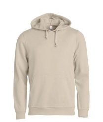 Clique Basic Hoody bluza z kapturem unisex light khaki. Zielone bluzy z kapturem CLIQUE, xl, bez wzorów, z bawełny, z kapturem. Za 173.55 zł.