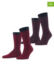 ESPRIT Skarpety (2 pary) "Allover Stripe" w kolorze czerwono-fioletowym rozmiar: 39-42. Czerwone skarpety Esprit, bez wzorów. Za 48.16 zł.