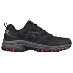 Buty trekkingowe na co dzień męskie SKECHERS HILLCREST skóra. Czarne buty trekkingowe Skechers, bez wzorów, ze skóry, bez zapięcia. Za 329.00 zł.