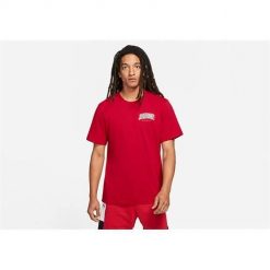 Koszulka sportowa męska Nike Air Jordan Jumpman Graphic. Czerwone t-shirty sportowe Nike, bez wzorów, bez ramiączek. Za 231.00 zł.