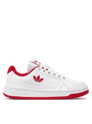 Adidas Sneakersy Ny 90 JI1894 Biały. Białe buty sportowe casual Adidas, bez wzorów, ze skóry, bez zapięcia. Za 279.99 zł.
