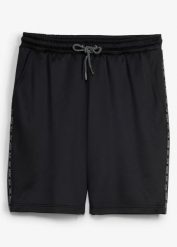 Męskie szorty sportowe, szybkoschnące. Czarne krótkie spodenki sportowe bonprix, m, bez wzorów. Za 37.99 zł.