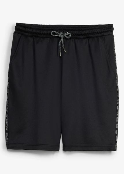 Męskie szorty sportowe, szybkoschnące. Czarne krótkie spodenki sportowe bonprix, m, bez wzorów. Za 37.99 zł.