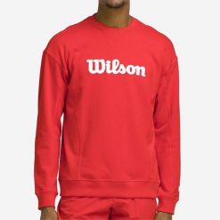 Bluza tenisowa męska Wilson Classic. Czerwone bluzy Wilson, m, bez wzorów, z bawełny, bez kaptura. Za 199.99 zł.