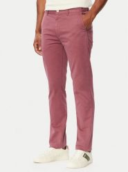 BOSS Chinosy Chino_slim 50510933 Bordowy Regular Fit. Czerwone eleganckie spodnie Boss, m, z bawełny. Za 494.99 zł.
